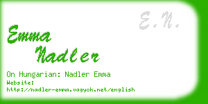 emma nadler business card